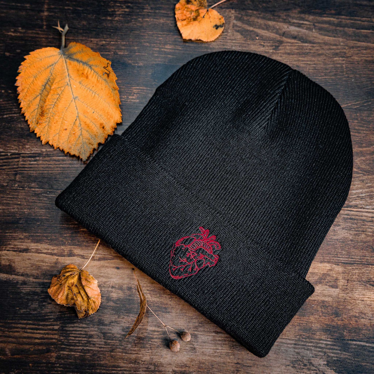 Beanie mit anatomischem Herz