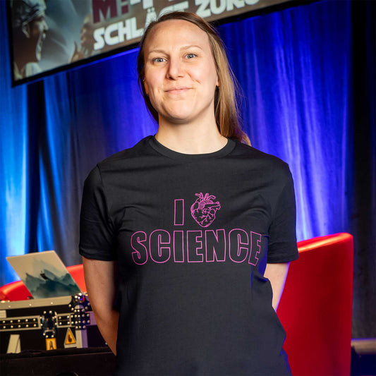 T-Shirt "I love Science" (großer Print vorne, hinten blanko)